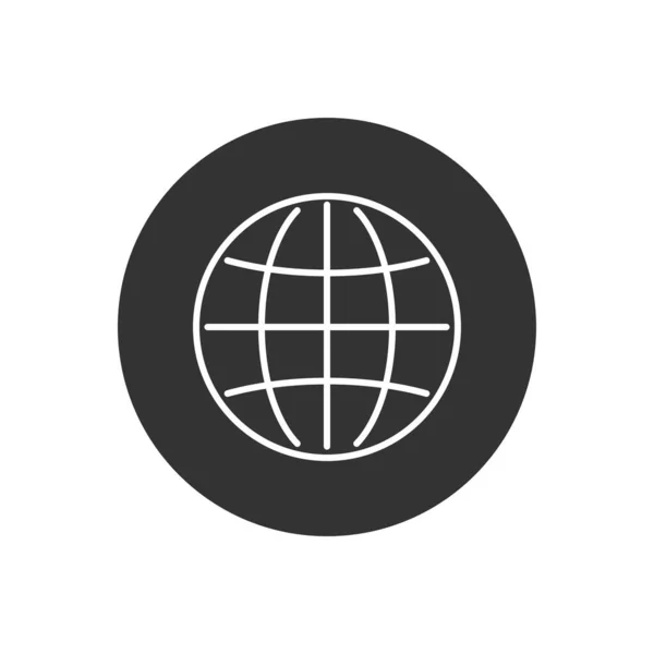 Icono del globo. Señal terrestre. Símbolo mundial. — Archivo Imágenes Vectoriales