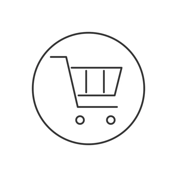 Web Store Shopping Cart Related Line Icon Button – Stock-vektor