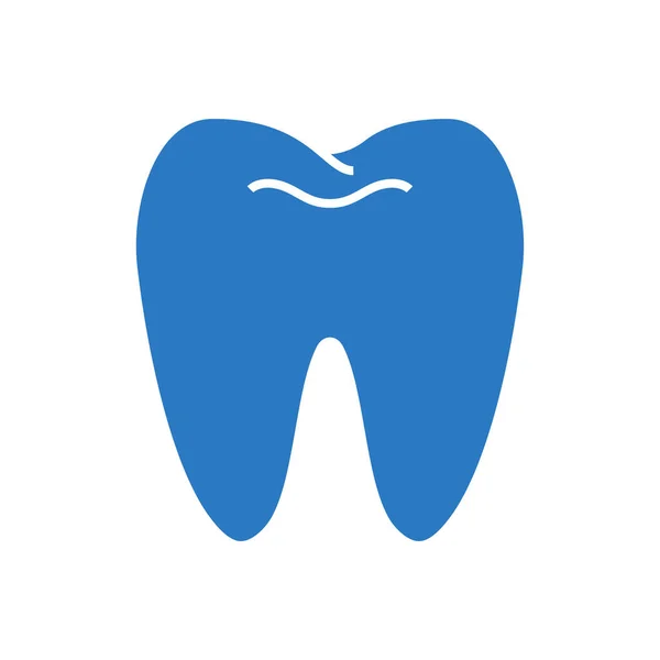 Tooth Glyph Vector Icon — 스톡 벡터