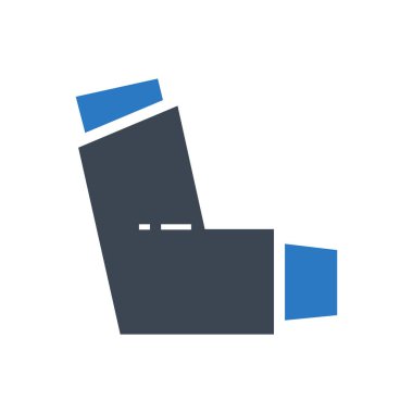 Astım spreyi ile ilgili vektör simgesi.