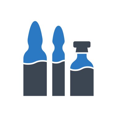 Ampul ve Vial İlgili Vektör Kabartma Simgesi