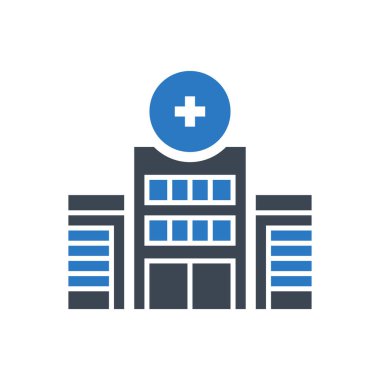 Hastane Binası ilgili vektör simgesi