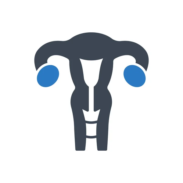 Icone del glifo vettoriale dell'utero — Vettoriale Stock