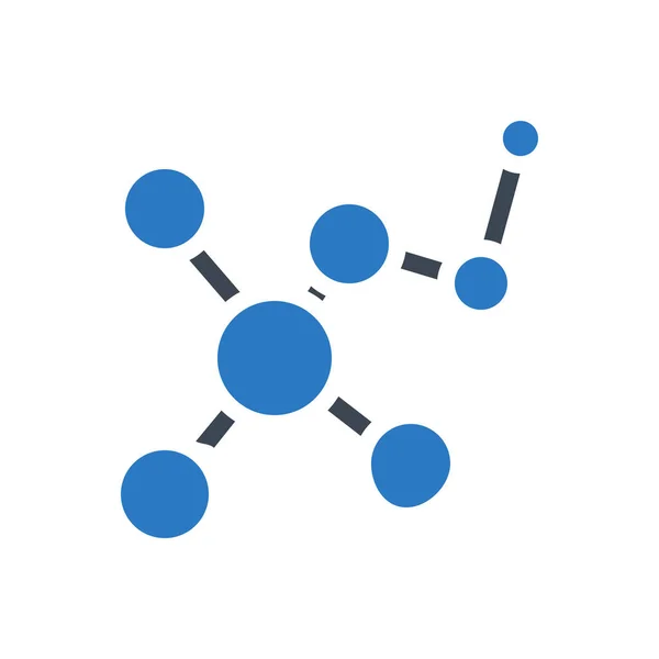 Molekülbezogenes Vektorglyphen-Symbol — Stockvektor