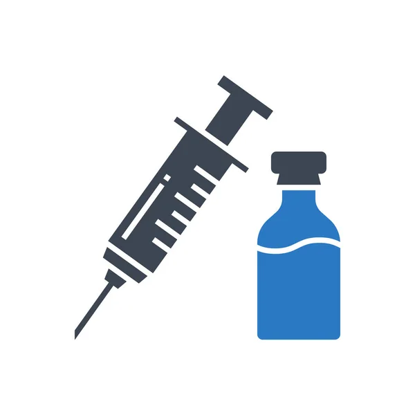 Icône de glyphe vectoriel liée au vaccin — Image vectorielle