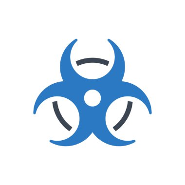 Biyolojik Tehlike bağlantılı vektör simgesi