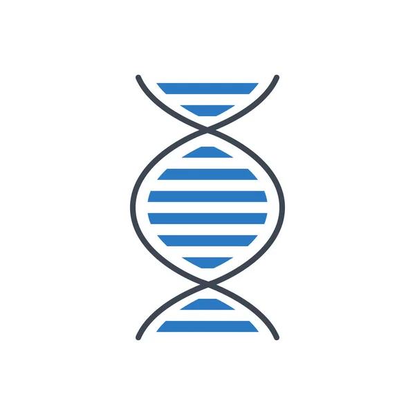 Icône de glyphe vectoriel lié à l'ADN — Image vectorielle