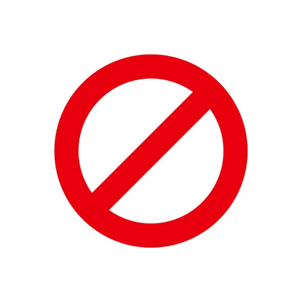 Ban sign related vector glyph icon — Stock Vector
