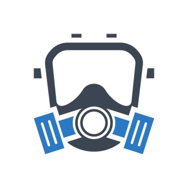 Gaz maskesi ile ilgili vektör simgesi