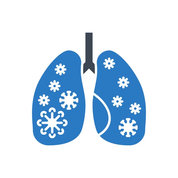 Lungs Infection related vector glyph icon — Stock Vector