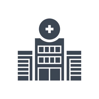 Hastane Binası ilgili vektör simgesi