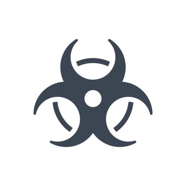 Biyolojik Tehlike bağlantılı vektör simgesi