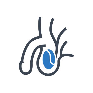 Erkek Üreme Sistemi Vektör Kabartma Simgeleri