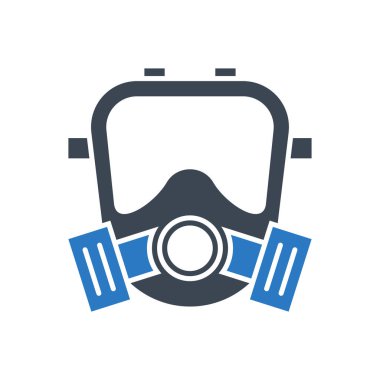 Gaz maskesi ile ilgili vektör simgesi