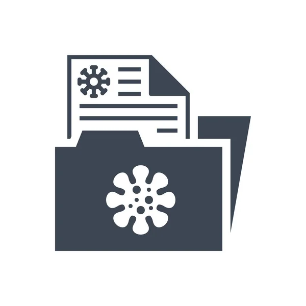 ( 영어 ) Virus information related vector glyph icon — 스톡 벡터