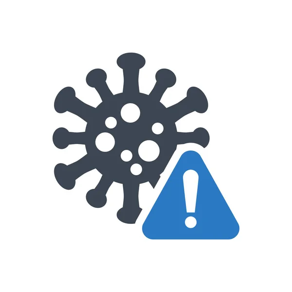 Corona virus gevaar gerelateerde vector glyph pictogram — Stockvector