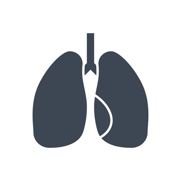 肺ベクトルグリフアイコン — ストックベクタ