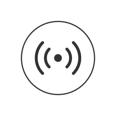 Kablosuz kablosuz kablosuz vektör simgesi.