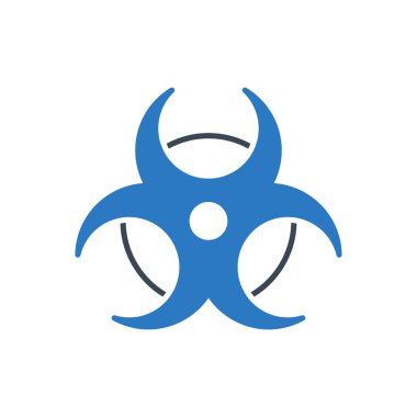 Biyolojik Tehlike bağlantılı vektör simgesi