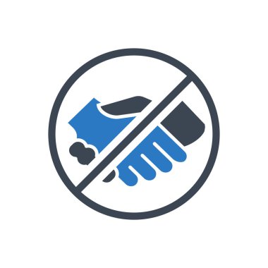 Temasla ilgili vektör simgesinden uzak dur