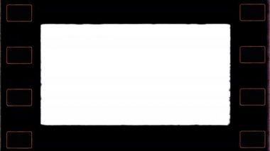 Retro Vintage Efektleri için Sprocket Hole ile Otantik 4K Film Çerçevesi 