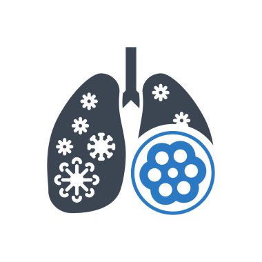 Zatürree bağlantılı vektör simgesi