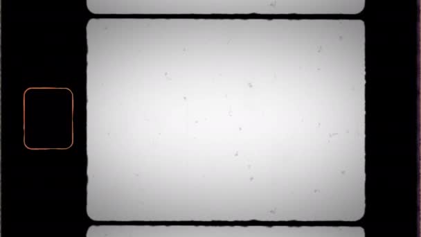 슈퍼 8 필름 프레임 스탬 켓 홀 과 소음, 먼지, 머리카락, 스크래치 — 비디오