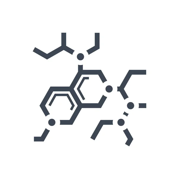 Molekülbezogenes Vektorglyphen-Symbol — Stockvektor