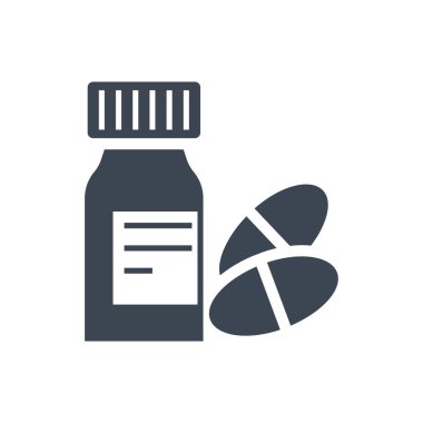 Tüp ve Haplar İlgili Vektör Kabartma Simgesi