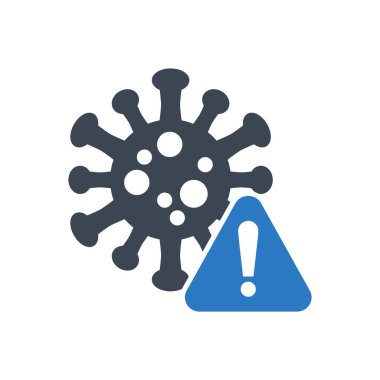 Corona virüsü tehlikesiyle ilgili vektör simgesi