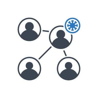 Virüs iletimi ile ilgili vektör simgesi