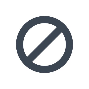 İlgili işaret vektör simgesini yasakla