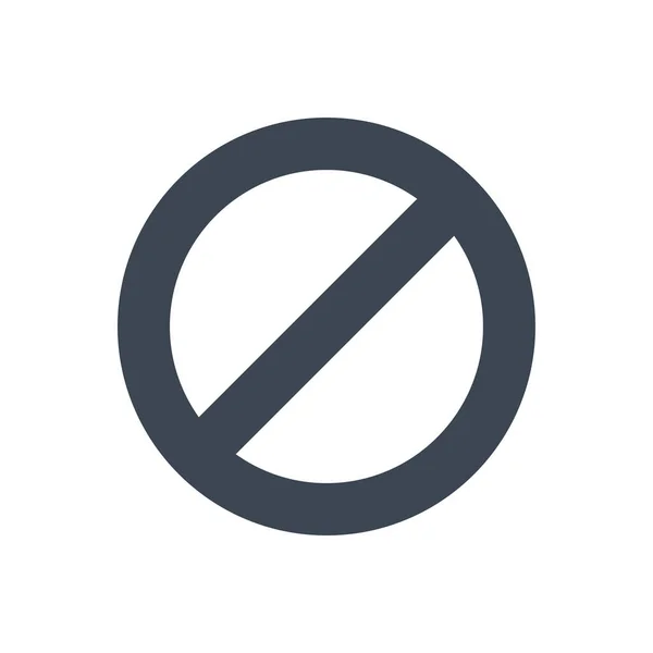 Prohibición de signo relacionado icono de glifo vectorial — Archivo Imágenes Vectoriales