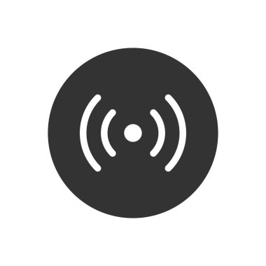 Kablosuz bağlantı kablosuz kablosuz vektör ikonu. İnternet bağlantısı kablosuz ağ sinyali. Vektör illüstrasyonu.