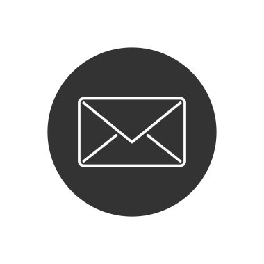 Zarfla ilgili vektör çizgisi simgesi, ağ, bilgisayar ve mobil uygulama için e- posta simgesi vektörü