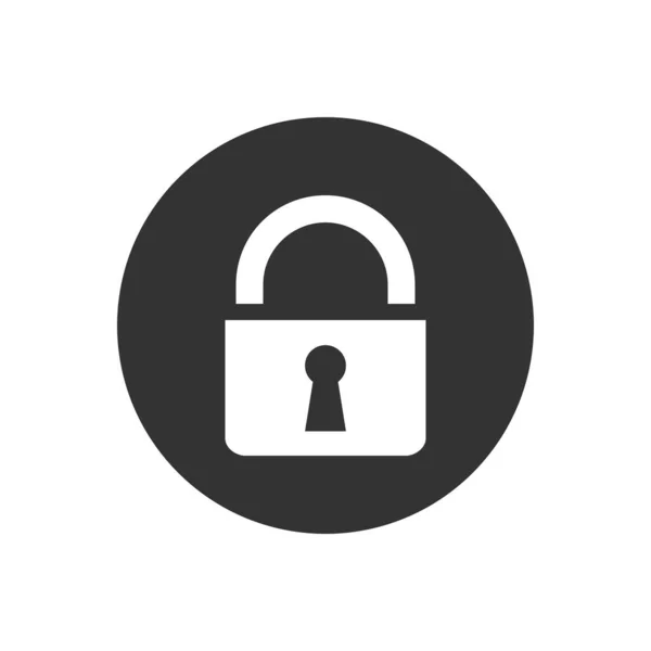 Padlock Related Glyph Vector Icon Security Lock Sign Secure Protection — Vettoriale Stock