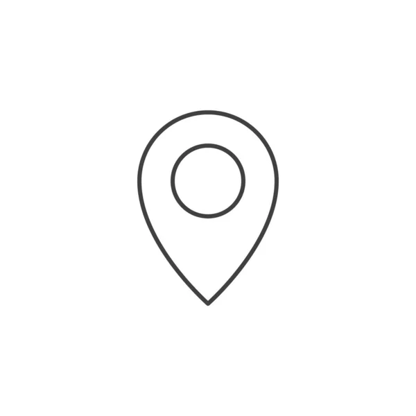 Map Pin Related Line Vector Icons Modern Map Markers Location — Stok Vektör