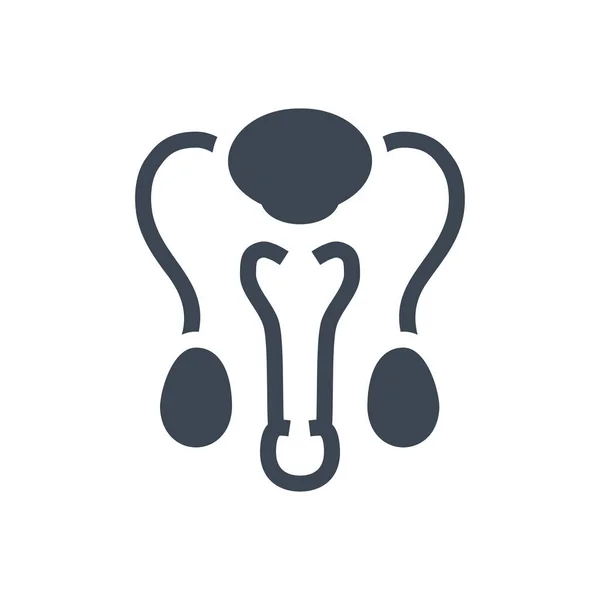Male Reproductive System Related Vector Glyph Icon Male Reproductive System — Vettoriale Stock