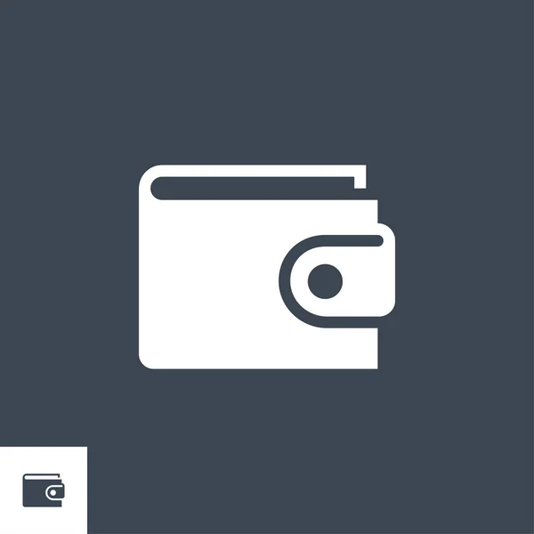 Personal Wallet Relacionados Icono Glifo Vectorial Aislado Sobre Fondo Negro — Vector de stock