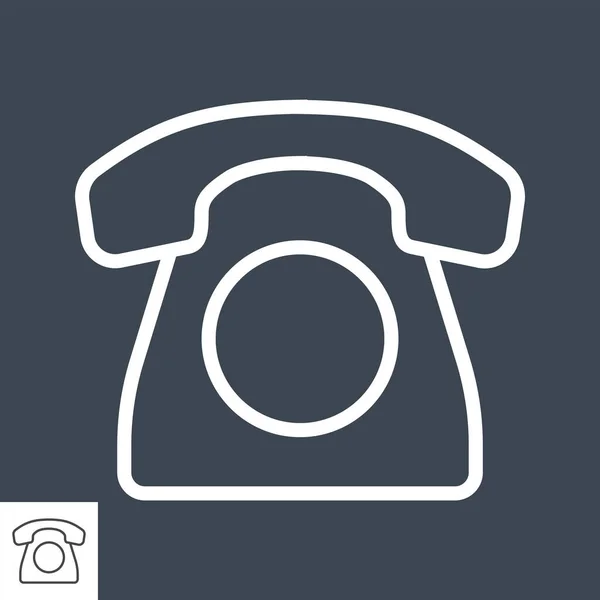 Telefone linha fina vetor ícone — Vetor de Stock
