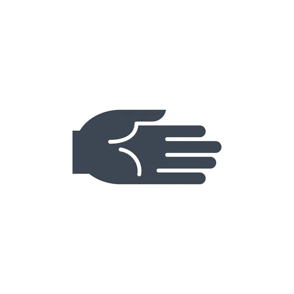 Hand Glyph Vector Icon Handzeichen Isoliert Auf Weißem Hintergrund — Stockvektor