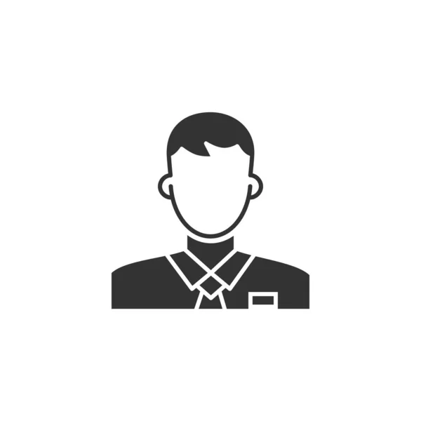 Ref Man Related Vector Line Icon Силуэт Мужского Лица Офисным — стоковый вектор