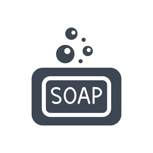 Soap Related Vector Glyph Icon Soap Sign Isolated White Background — Stock Vector