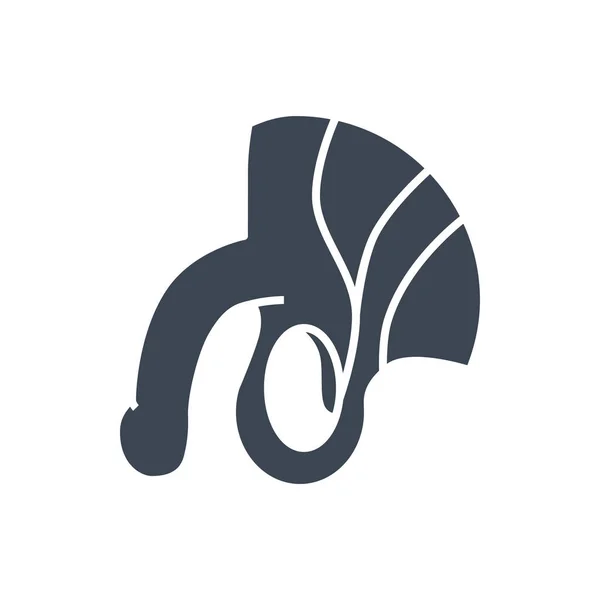 Male Reproductive System Related Vector Glyph Icon Male Reproductive System — Stok Vektör