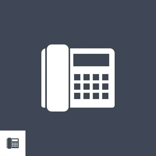 Ikona Vektorového Glyfu Související Telefonem Sady Office Izolované Černém Pozadí — Stockový vektor
