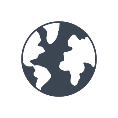 Küre bağlantılı vektör simgesi. Küre işareti. Beyaz arka planda izole edilmiş. Düzenlenebilir vektör illüstrasyonu