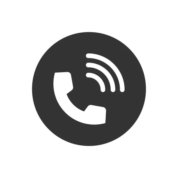 Icono Vector Glifo Relacionado Con Auriculares Contacta Con Nosotros Teléfono — Vector de stock