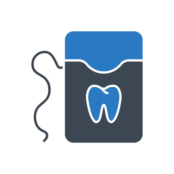 Dental Floss Glyph Icon — Stock Vector