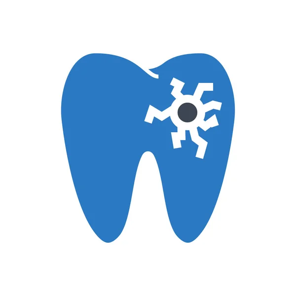 Caries Glyph Icon — 스톡 벡터