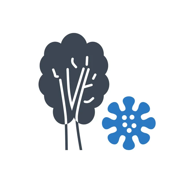 Virus sur l'icône de glyphe vectoriel lié à la plante. — Image vectorielle